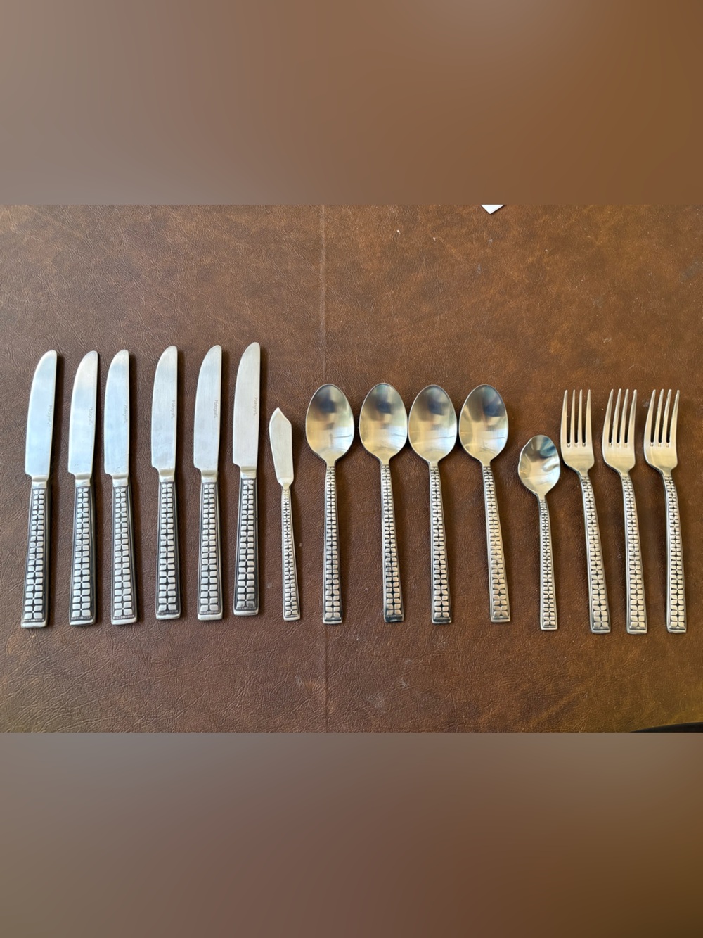 Pfaltzgraff EASTSIDE Discontinued Silverware Flatware Lot of 15 pcs Mid Century